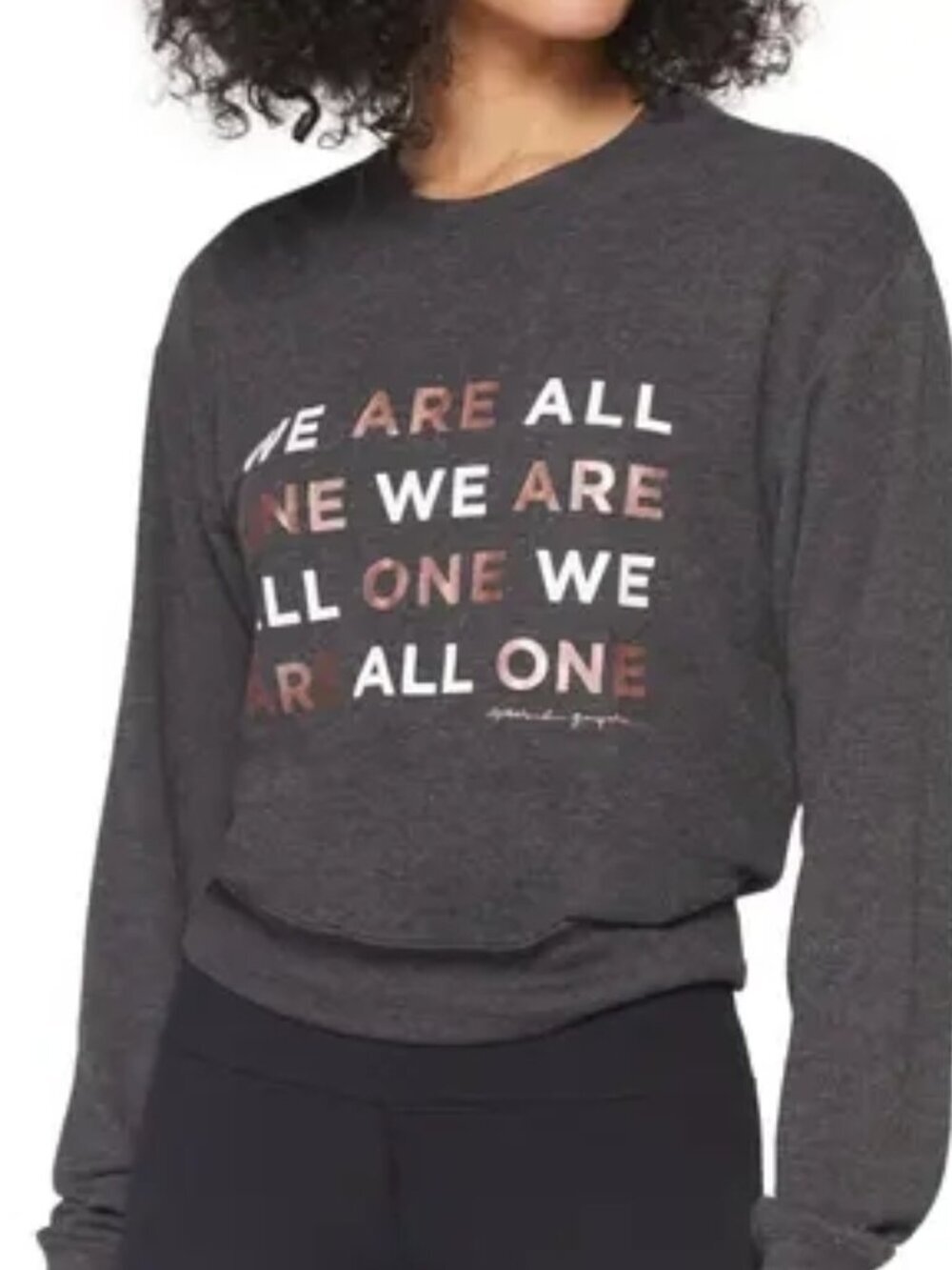 Spiritual Gangster “All One” Savasana Graphic Sweatshirt – Vintage Black Size M